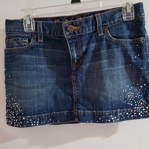 Ezra fitch denim skirt with rhinestones  size 26